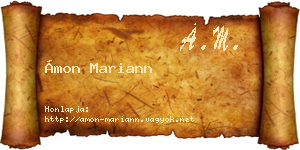 Ámon Mariann névjegykártya